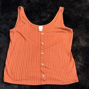 H&M Terracotta Tank Top SZ L